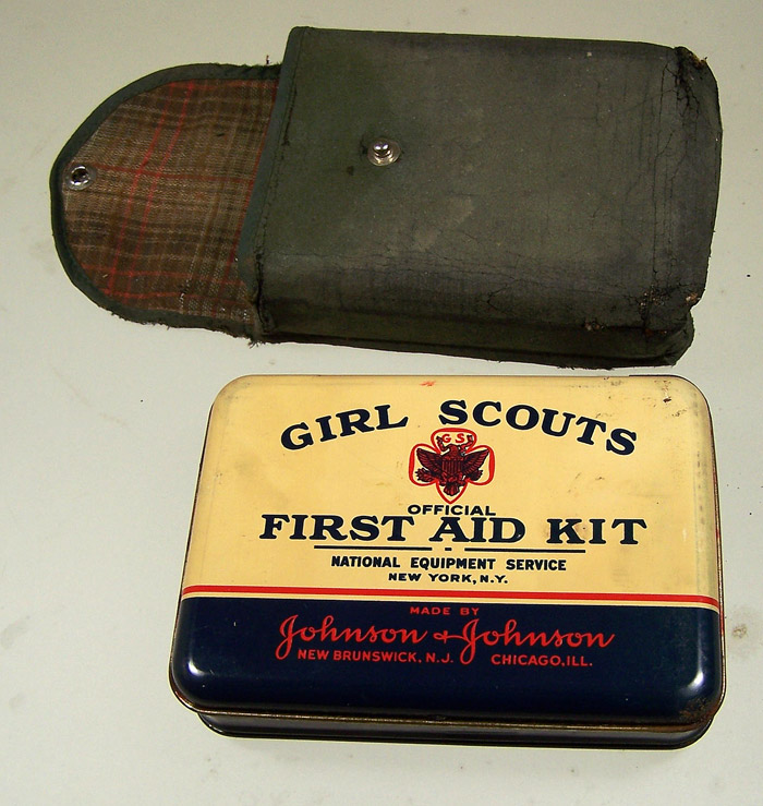 Vintage Girl Scout First Aid Kit J&J Johnson Tin Kit eBay